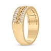 14k Yellow Gold Mens Round Diamond Wedding Braided Band Ring 1/2 Cttw