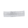 14k White Gold Mens Round Diamond Wedding Brick Inlay Band Ring 1/3 Cttw