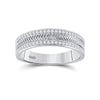 14k White Gold Mens Round Diamond Wedding Wheat Texture Band Ring 1/3 Cttw