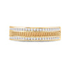 14k Yellow Gold Mens Round Diamond Wedding Textured Band Ring 1/3 Cttw