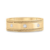14k Yellow Gold Mens Round Diamond Wedding Rope Band Ring 1/4 Cttw