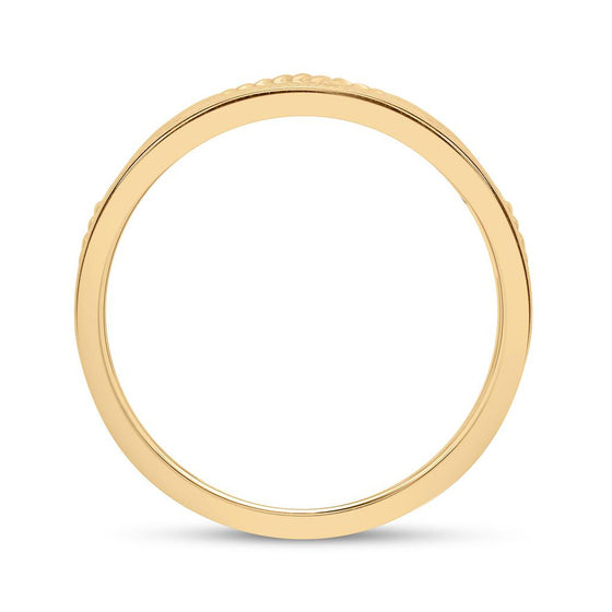 14k Yellow Gold Mens Round Diamond Wedding Rope Band Ring 1/4 Cttw