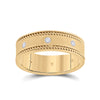 14k Yellow Gold Mens Round Diamond Wedding Rope Band Ring 1/4 Cttw