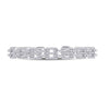 14k White Gold Womens Baguette Diamond Bangle Bracelet 2-1/2 Cttw
