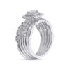 14k White Gold Princess Diamond Bridal Wedding Ring Band Set 1-1/3 Cttw