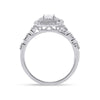 14k White Gold Princess Diamond Bridal Wedding Ring Band Set 1-1/3 Cttw