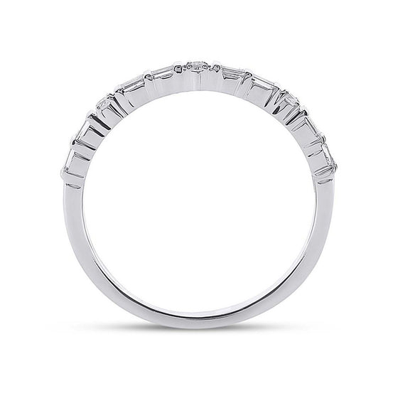 14k White Gold Princess Diamond Bridal Wedding Ring Band Set 1-1/3 Cttw