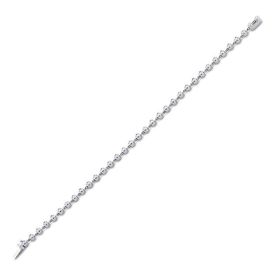 14k White Gold Womens Round Diamond Tennis Bracelet 1-3/4 Cttw