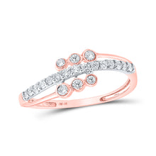  10k Two-tone Gold Womens Round Diamond Band Ring 1/3 Cttw