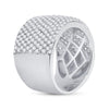 14k White Gold Womens Round Diamond Pave Band Ring 2-1/4 Cttw