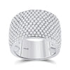 14k White Gold Womens Round Diamond Pave Band Ring 2-1/4 Cttw