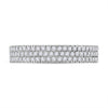 10k White Gold Womens Round Diamond Pave Band Ring 1/2 Cttw