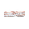 10k Rose Gold Womens Round Diamond Band Ring 1/2 Cttw