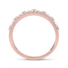 10k Rose Gold Womens Round Diamond Band Ring 1/5 Cttw