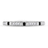 10k White Gold Womens Round Black Color Enhanced Diamond Band Ring 1/10 Cttw