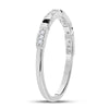 10k White Gold Womens Round Black Color Enhanced Diamond Band Ring 1/10 Cttw