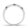 10k White Gold Womens Round Black Color Enhanced Diamond Band Ring 1/10 Cttw