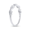 10k White Gold Womens Round Diamond Band Ring 1/20 Cttw