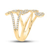 14k Yellow Gold Womens Round Diamond Fashion Ring 1 Cttw