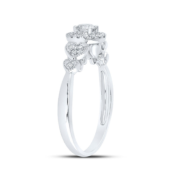 14k White Gold Round Diamond Solitaire Bridal Wedding Engagement Ring 1/2 Cttw