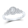 14k White Gold Round Diamond Solitaire Bridal Wedding Engagement Ring 1/2 Cttw