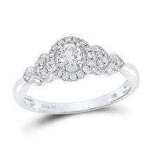  14k White Gold Round Diamond Solitaire Bridal Wedding Engagement Ring 1/2 Cttw