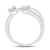 14k White Gold Womens Baguette Diamond Fashion Ring 1/2 Cttw
