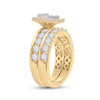 14k Yellow Gold Baguette Diamond Bridal Wedding Ring Band Set 2-1/5 Cttw