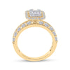 14k Yellow Gold Baguette Diamond Bridal Wedding Ring Band Set 2-1/5 Cttw