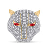 14k Yellow Gold Mens Round Diamond Panther Fashion Ring 3 Cttw