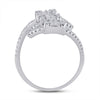 14k White Gold Womens Baguette Diamond Band Ring 1 Cttw