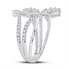14k White Gold Womens Round Diamond Fashion Ring 1 Cttw