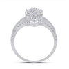 14k White Gold Womens Round Diamond Fashion Ring 1 Cttw