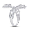14k White Gold Womens Baguette Diamond Fashion Ring 1-1/2 Cttw