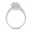 14k White Gold Womens Baguette Diamond Fashion Ring 1-1/2 Cttw