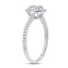 14k White Gold Womens Baguette Diamond Oval Cluster Ring 1/3 Cttw
