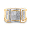 10k Yellow Gold Mens Round Diamond Band Ring 5/8 Cttw