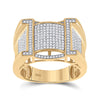 10k Yellow Gold Mens Round Diamond Band Ring 5/8 Cttw