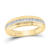 14k Yellow Gold His Hers Round Diamond Cluster Matching Wedding Set 1-1/4 Cttw