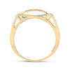 10k Yellow Gold Mens Round Diamond Fashion Ring 1/2 Cttw