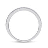 10k White Gold Round Diamond Oval Bridal Wedding Ring Band Set 1/3 Cttw