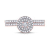 10k Rose Gold Round Diamond Bridal Wedding Ring Band Set 1/3 Cttw