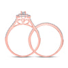 10k Rose Gold Round Diamond Bridal Wedding Ring Band Set 1/3 Cttw