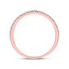 10k Rose Gold Round Diamond Halo Bridal Wedding Ring Band Set 1/2 Cttw