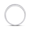 10k White Gold Round Diamond Halo Bridal Wedding Ring Band Set 1/2 Cttw