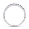10k White Gold Round Diamond Halo Bridal Wedding Ring Band Set 1/2 Cttw