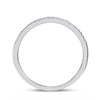 10k White Gold Round Diamond Heart Bridal Wedding Ring Band Set 1/2 Cttw