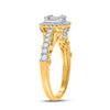 14k Yellow Gold Womens Baguette Diamond Square Ring 3/4 Cttw