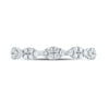 14k White Gold Womens Round Diamond Fashion Band Ring 1/2 Cttw