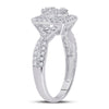 14k White Gold Womens Baguette Diamond Square Ring 5/8 Cttw